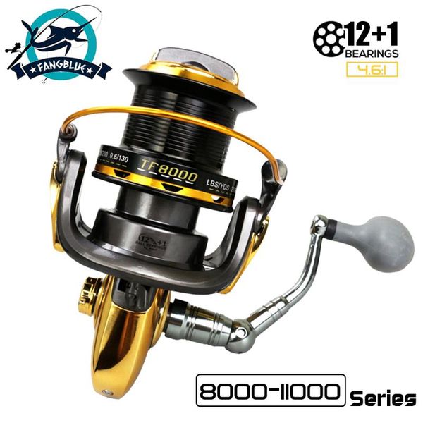 spinning fishing reel 12+1bb 4.6:1 gear ratio wheel 8000-11000series all metal spool handle carp fish tackle accessories baitcasting reels
spinning fishing reel 12+1bb 4.6:1 gear ratio wheel 8000-11000series all metal spool handle carp fish tackle accessories baitcasting reels