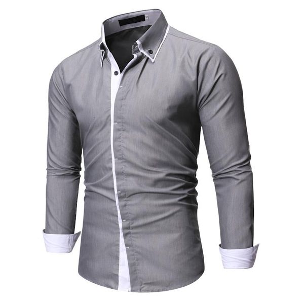 men's casual shirts men fashion long sleeve slim fit dress cotton business button up shirt top, White;black
men's casual shirts men fashion long sleeve slim fit dress cotton business button up shirt top, White;black