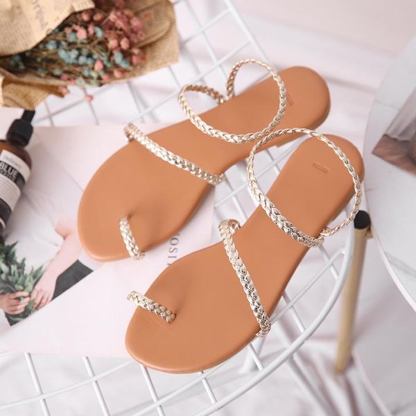 sandals female summer rome beach shoes woven women clip feet simple fashion flat, Black
sandals female summer rome beach shoes woven women clip feet simple fashion flat, Black