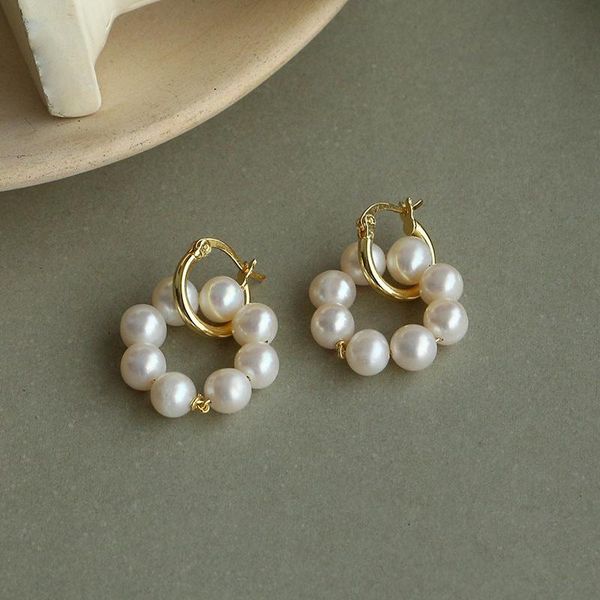 real gold plated on 925 sterling silver hoops earrings for women fine jewelry, cute woman pearl beads circle hoop earings & huggie, Golden;silver
real gold plated on 925 sterling silver hoops earrings for women fine jewelry, cute woman pearl beads circle hoop earings & huggie, Golden;silver