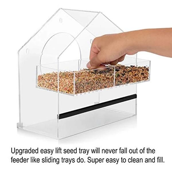 window birds feeder weather proof house shape clear acrylic with 3 sucker for outdoors songbird promotion other bird supplies
window birds feeder weather proof house shape clear acrylic with 3 sucker for outdoors songbird promotion other bird supplies
