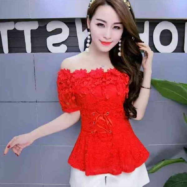 women lace patchwork blouse casual shoulder short sleeve white blouse ladies summer hollow elegant blouses
women lace patchwork blouse casual shoulder short sleeve white blouse ladies summer hollow elegant blouses