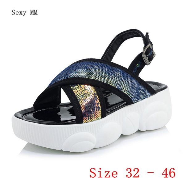women platform sandals low high heel shoes slippers woman gladiator small plus size 32 33 - 40 41 42 43 44 45 46, Black
women platform sandals low high heel shoes slippers woman gladiator small plus size 32 33 - 40 41 42 43 44 45 46, Black