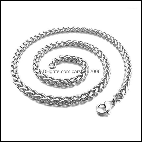 chains necklaces & pendants jewelrychains 4.0mm width stainless steel necklace wheat chain link sier-color 55cm mens1 drop delivery 2021 idn, Silver
chains necklaces & pendants jewelrychains 4.0mm width stainless steel necklace wheat chain link sier-color 55cm mens1 drop delivery 2021 idn, Silver