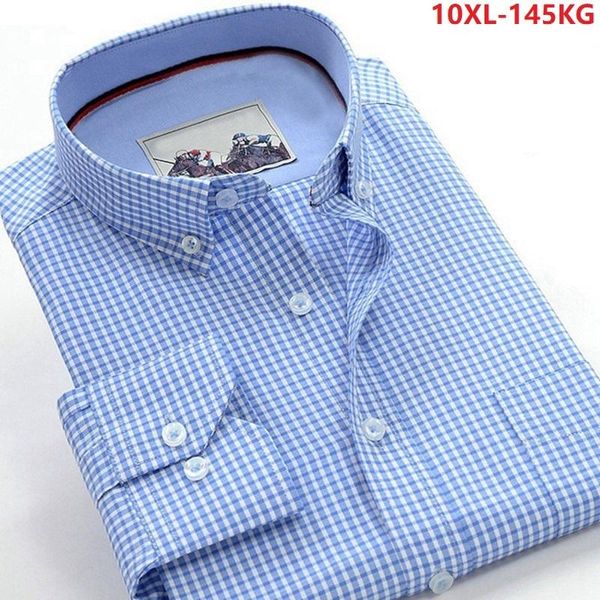 men's casual shirts classic plaid men plus size oversize loose long sleeve autumn fashion dot 10xl 8xl 9xl, White;black
men's casual shirts classic plaid men plus size oversize loose long sleeve autumn fashion dot 10xl 8xl 9xl, White;black