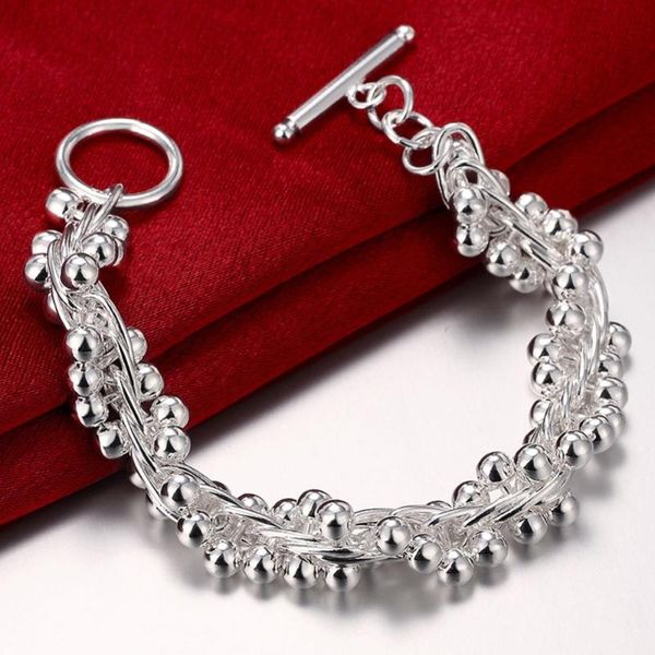 cuff arrivals women bracelet 925 sterling silver jewelry grape beads ot button fashion gift, White
cuff arrivals women bracelet 925 sterling silver jewelry grape beads ot button fashion gift, White