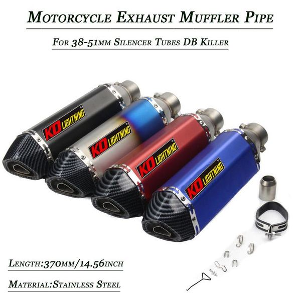 motorcycle exhaust system for 38-51mm escape vent tubes stainless refit 370mm muffler tip pipe with removable db killer
motorcycle exhaust system for 38-51mm escape vent tubes stainless refit 370mm muffler tip pipe with removable db killer