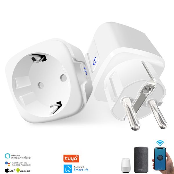 Image of EU Smart Plug WiFi Power Socket Wireless Control Compatible with Alexa Amazon Google Home Gadgets