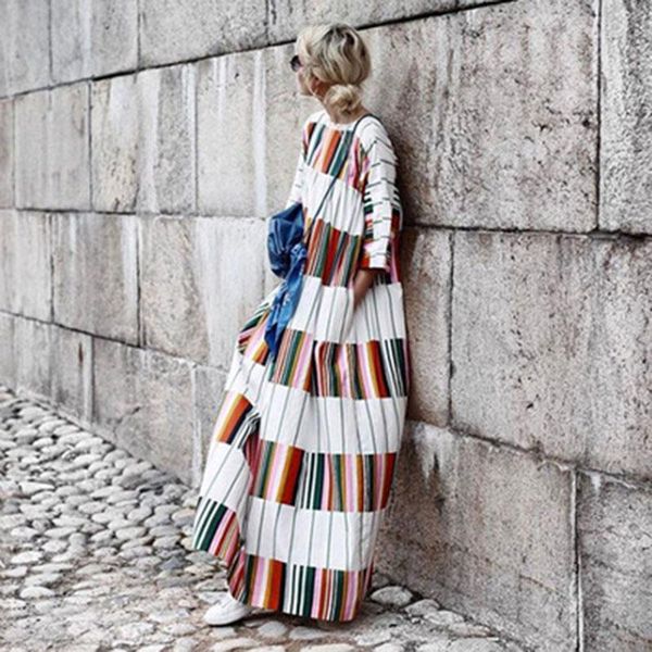 casual dresses striped loose women's dress autumn long sleeve for women 2021 three quarter ankle-length maxi woman, Black;gray
casual dresses striped loose women's dress autumn long sleeve for women 2021 three quarter ankle-length maxi woman, Black;gray