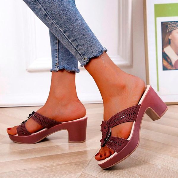slippers high heels fashion women's casual vintage flowers shoes breathable chunky outdoor wedge, Black
slippers high heels fashion women's casual vintage flowers shoes breathable chunky outdoor wedge, Black