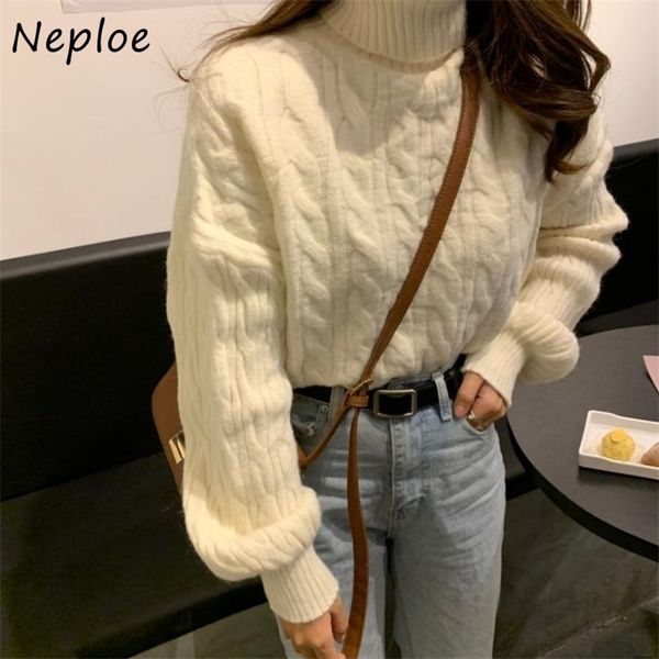 fashion sweet turtleneck twist patchwork pullovers autumn casual all-match women sweaters solid color loose knitted 210422, White;black
fashion sweet turtleneck twist patchwork pullovers autumn casual all-match women sweaters solid color loose knitted 210422, White;black