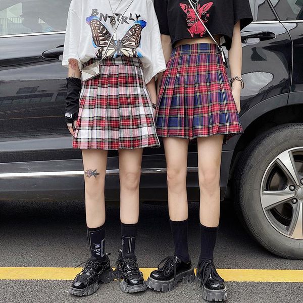 skirts streetwear summer harajuku women's short female red vintage plaid a-line mini casual kawaii skirt dropÂ, Black
skirts streetwear summer harajuku women's short female red vintage plaid a-line mini casual kawaii skirt dropÂ, Black