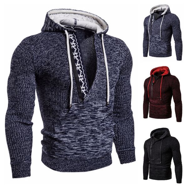 men's fashion sweaters fall 2021 hooded v-ne christmas style knitted cardigan coat, White;black
men's fashion sweaters fall 2021 hooded v-ne christmas style knitted cardigan coat, White;black