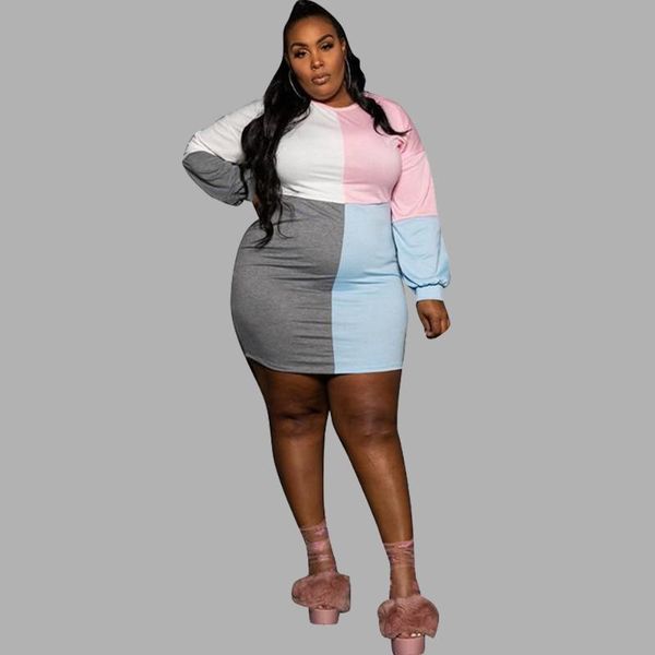 plus size dresses elegant autumn women's clothes round neck patchwork long sleeve solid color casual dress wholesale drop, Black
plus size dresses elegant autumn women's clothes round neck patchwork long sleeve solid color casual dress wholesale drop, Black