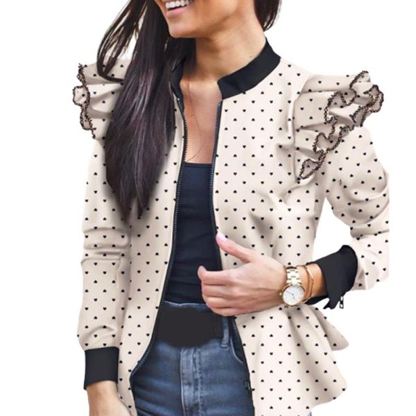 ruffles print women autumn winter casual slim zipper long sleeve jacket coat ladies korean punk plus size s-3xl outwear sj6899m women's, Black;brown
ruffles print women autumn winter casual slim zipper long sleeve jacket coat ladies korean punk plus size s-3xl outwear sj6899m women's, Black;brown