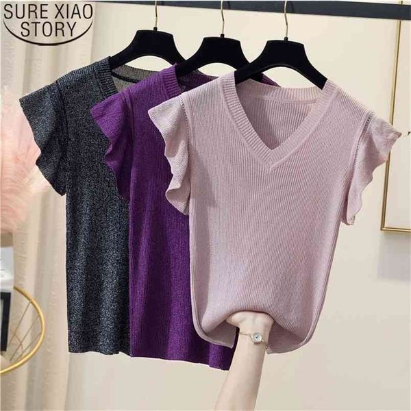 tank women plus size xl-4xl fashion lotus sleeve vest summer bright yarn v-neck thin knitted loose blusas 13633 210506, White
tank women plus size xl-4xl fashion lotus sleeve vest summer bright yarn v-neck thin knitted loose blusas 13633 210506, White