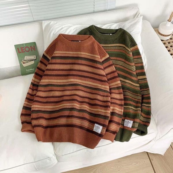 men's sweaters men sweater o-neck retro pullover slim fit knit casual wild personality color matching striped, White;black
men's sweaters men sweater o-neck retro pullover slim fit knit casual wild personality color matching striped, White;black