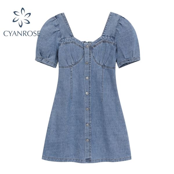 denim crop skirts women puff short sleeve rok single breasted elegant retro clothing female summer square collar mini skirt 210430, Black;gray
denim crop skirts women puff short sleeve rok single breasted elegant retro clothing female summer square collar mini skirt 210430, Black;gray