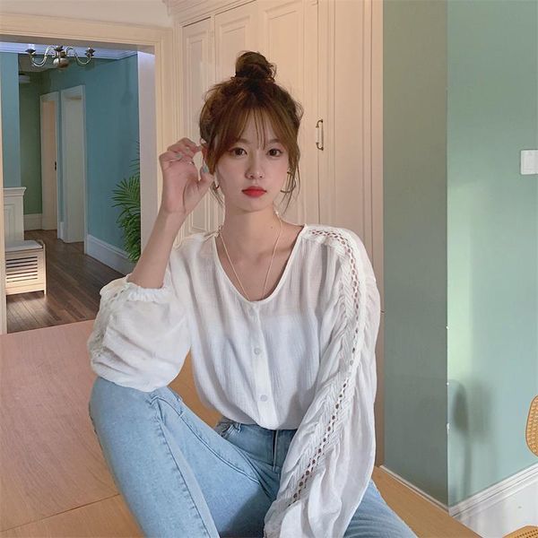 female korean harajuku super fairy hollow sleeve shirt women's shirts ulzzang japanese kawaii ladies vintage clothes for women blouses, White
female korean harajuku super fairy hollow sleeve shirt women's shirts ulzzang japanese kawaii ladies vintage clothes for women blouses, White