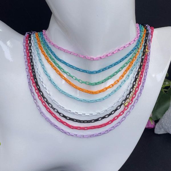chains starella copper enamel paper clip chain necklace fashion jewelry for women collares para mujer colar feminino bijoux femme, Silver
chains starella copper enamel paper clip chain necklace fashion jewelry for women collares para mujer colar feminino bijoux femme, Silver