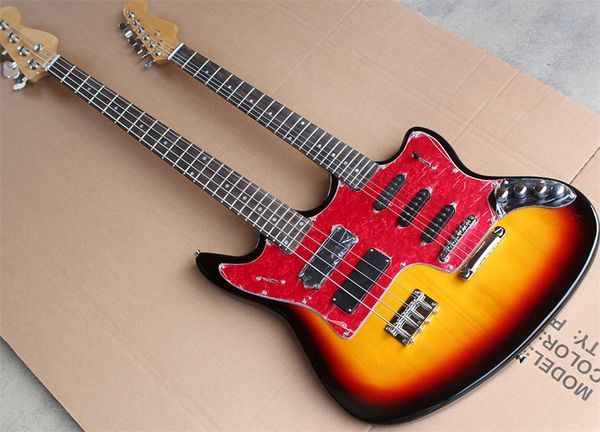 flyoung jajuar shaped double neck 6-string electric guitar 4-string electric bass sunset color body
flyoung jajuar shaped double neck 6-string electric guitar 4-string electric bass sunset color body
