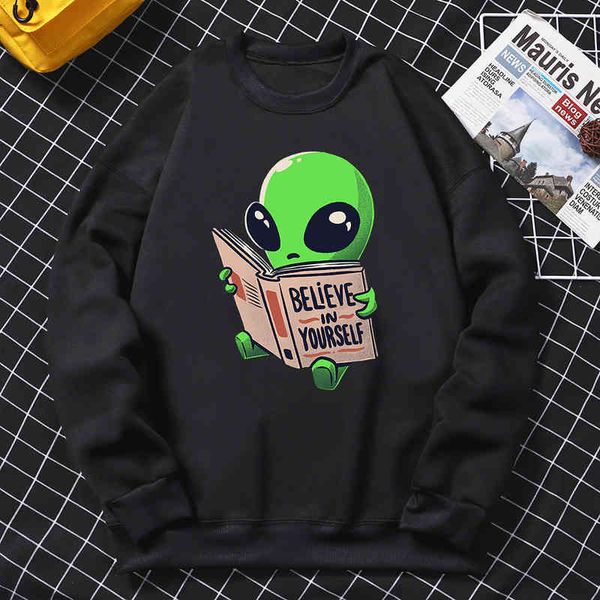 green alien prints believe in yourself hoody hip hop o-neck menswear fashion fitns hoodie crewneck loose fce sweatshirt, Black
green alien prints believe in yourself hoody hip hop o-neck menswear fashion fitns hoodie crewneck loose fce sweatshirt, Black