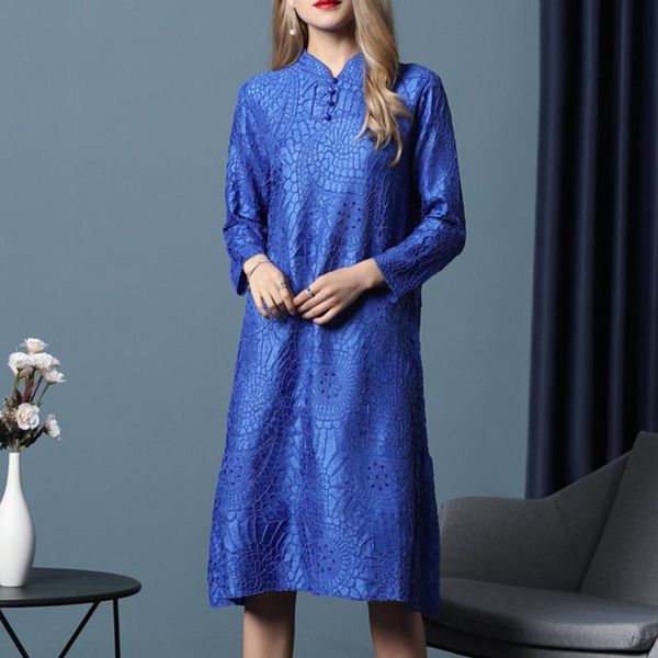 casual dresses fashion stand collar long sleeve embossed folds solid color dress loose women tide autumn tc997, Black;gray
casual dresses fashion stand collar long sleeve embossed folds solid color dress loose women tide autumn tc997, Black;gray