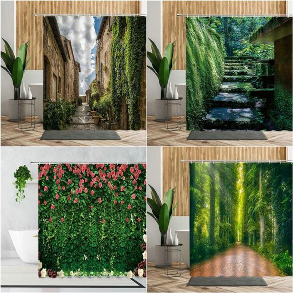 shower curtains green forest steps landscape retro town scenery flowers plant bathroom accessories waterproof bath curtain set
shower curtains green forest steps landscape retro town scenery flowers plant bathroom accessories waterproof bath curtain set