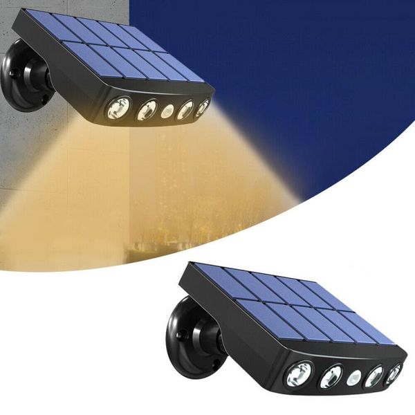 smart home control outdoor solar power wall light pir motion sensor ip65 waterproof garden lamp
