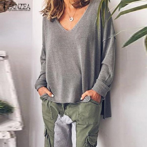 fashion women v neck blouse autumn tunic zanzea casual long sleeve solid shirts robe femme work blusas chemise mujer 5xl women's blous, White
fashion women v neck blouse autumn tunic zanzea casual long sleeve solid shirts robe femme work blusas chemise mujer 5xl women's blous, White