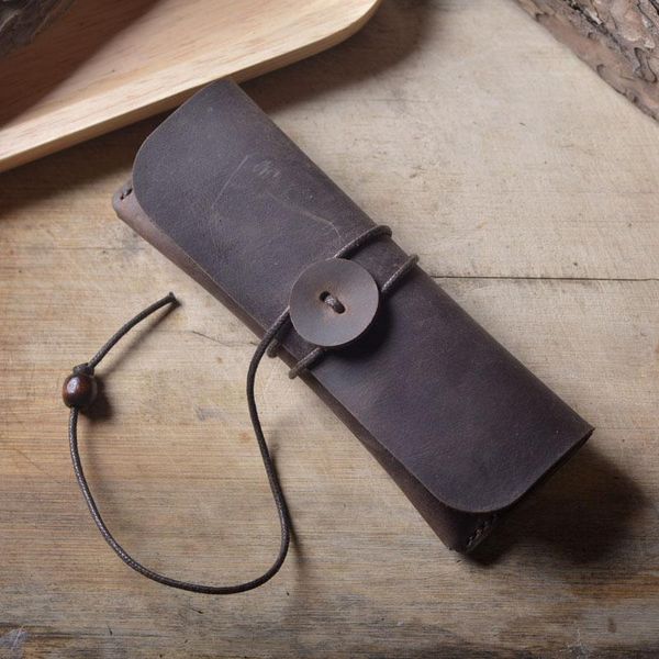 handmade genuine leather pencil bag retro stationery cowhide pen case holder school office supplies pens pouch traveler gift bags
handmade genuine leather pencil bag retro stationery cowhide pen case holder school office supplies pens pouch traveler gift bags