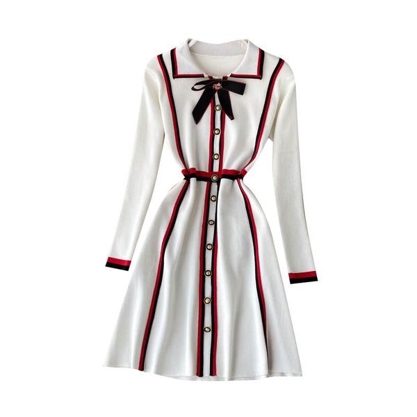 casual dresses women french knitted dress autumn winter sweet bow button elastic a-line korean style fashion streetwear black white, Black;gray
casual dresses women french knitted dress autumn winter sweet bow button elastic a-line korean style fashion streetwear black white, Black;gray
