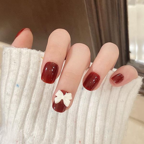 nail gel 24pcs burgundy diamonds wear short paragraph fashion manicure patch false nails save time wearable, Red;pink
nail gel 24pcs burgundy diamonds wear short paragraph fashion manicure patch false nails save time wearable, Red;pink