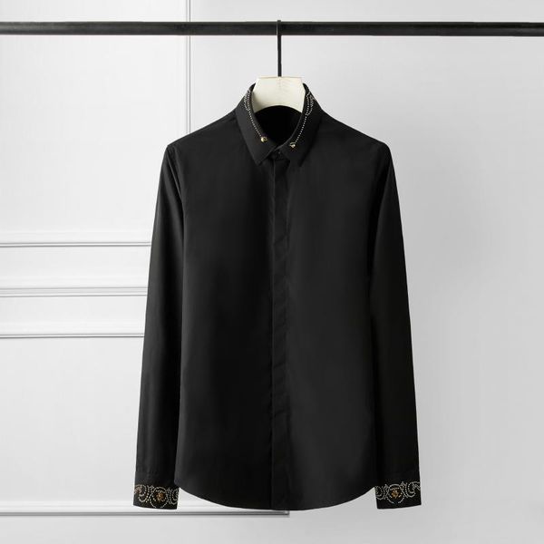 men's casual shirts minglu white black mens luxury royal rivet long sleeve party men plus size 4xl slim fit dress
men's casual shirts minglu white black mens luxury royal rivet long sleeve party men plus size 4xl slim fit dress