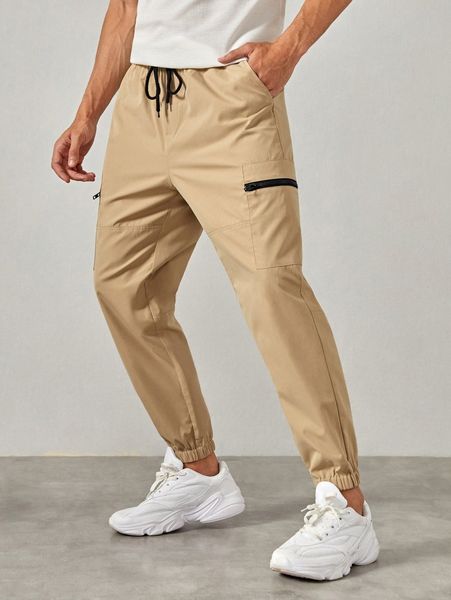 men zipper pocket carrot pants t772#, Black
men zipper pocket carrot pants t772#, Black