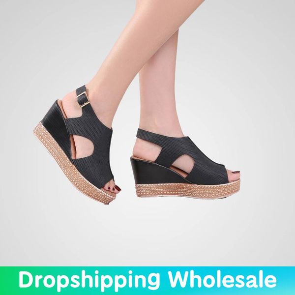 women sandals 2021 summer open toe fish head fashion platform high heels wedge female shoes size 37-41, Black
women sandals 2021 summer open toe fish head fashion platform high heels wedge female shoes size 37-41, Black