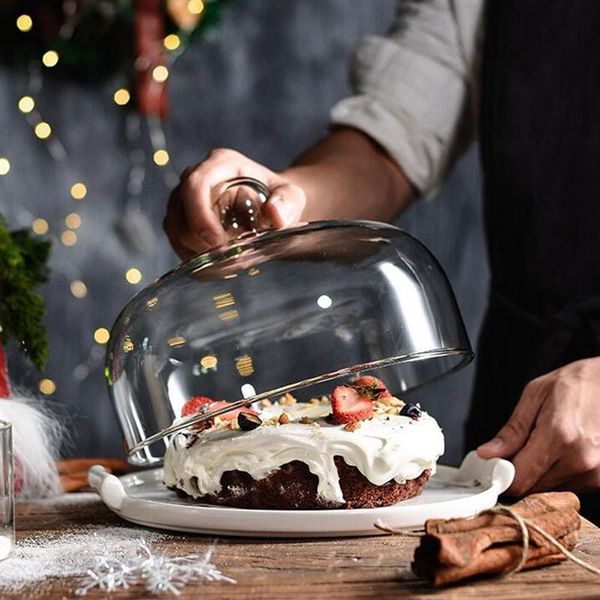 1set kitchen cake decoration tools stand ceramic tray with glass lid dessert display plate for restaurant white baking & pastry
1set kitchen cake decoration tools stand ceramic tray with glass lid dessert display plate for restaurant white baking & pastry