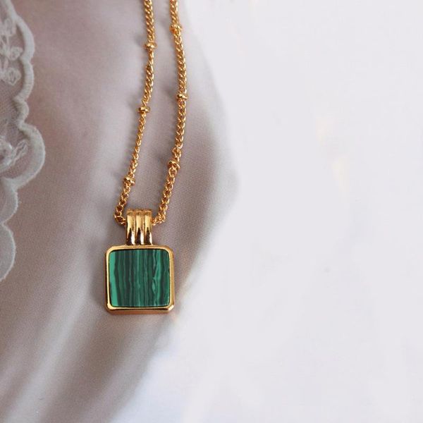 pendant necklaces malachite necklace for women korean style green crystal gold choker chain simple accessories jewelry kbn066, Silver
pendant necklaces malachite necklace for women korean style green crystal gold choker chain simple accessories jewelry kbn066, Silver