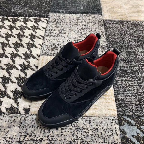 fashion black suede sneakers red sole flat casual shoes luxury men's lace-up red sole outdoor sports casual formal shoelace box
fashion black suede sneakers red sole flat casual shoes luxury men's lace-up red sole outdoor sports casual formal shoelace box