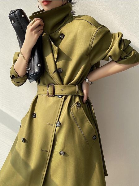 women's trench coats obrix trendy female classic office lady cool double breasted full sleeve a-line pockets belts casual for women, Tan;black
women's trench coats obrix trendy female classic office lady cool double breasted full sleeve a-line pockets belts casual for women, Tan;black