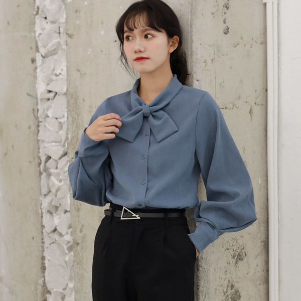 women casual summer spring bow collar brushed lantern long sleeve camisas mujer loose office blouses shirs 520h 210420, White
women casual summer spring bow collar brushed lantern long sleeve camisas mujer loose office blouses shirs 520h 210420, White