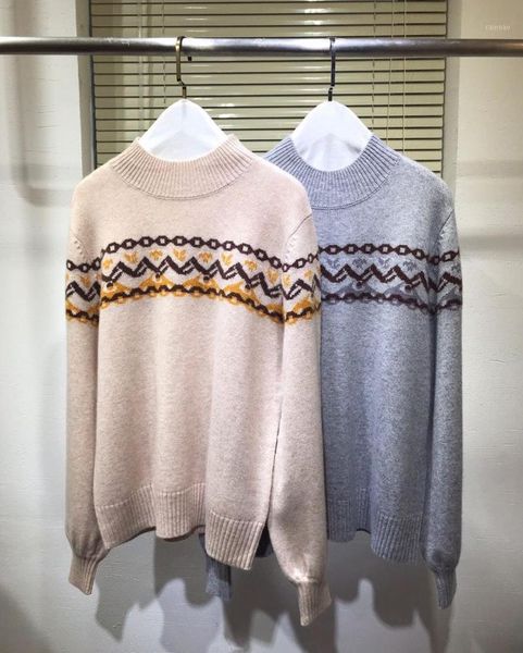 autumn 100% cashmere print sweater women high-end brand runway fashion o-neck long sleeve beige / gray pullover women's sweaters, White;black
autumn 100% cashmere print sweater women high-end brand runway fashion o-neck long sleeve beige / gray pullover women's sweaters, White;black
