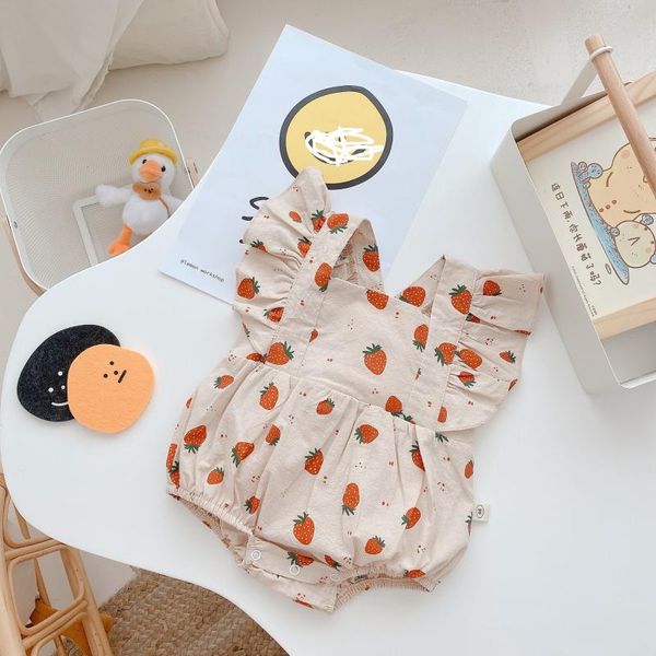 rompers born clothing strawberry fruit print vintage baby romper cross halter bell flying sleeves girl bubble bodysuit summer, Blue
rompers born clothing strawberry fruit print vintage baby romper cross halter bell flying sleeves girl bubble bodysuit summer, Blue