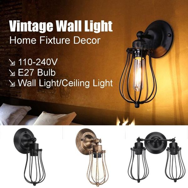 retro loft industrial double head wall sconce lights american rustic wrought iron antique restaurant corridor decor led lamp
retro loft industrial double head wall sconce lights american rustic wrought iron antique restaurant corridor decor led lamp