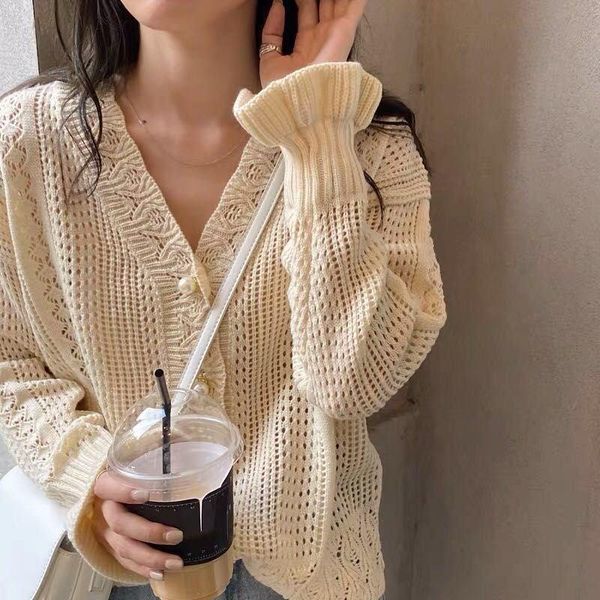 women's knits & tees women low v-neck long sleeve sweater coat 2021 spring summer hollow out cardigan loose knitted cardigans solid cas, White
women's knits & tees women low v-neck long sleeve sweater coat 2021 spring summer hollow out cardigan loose knitted cardigans solid cas, White
