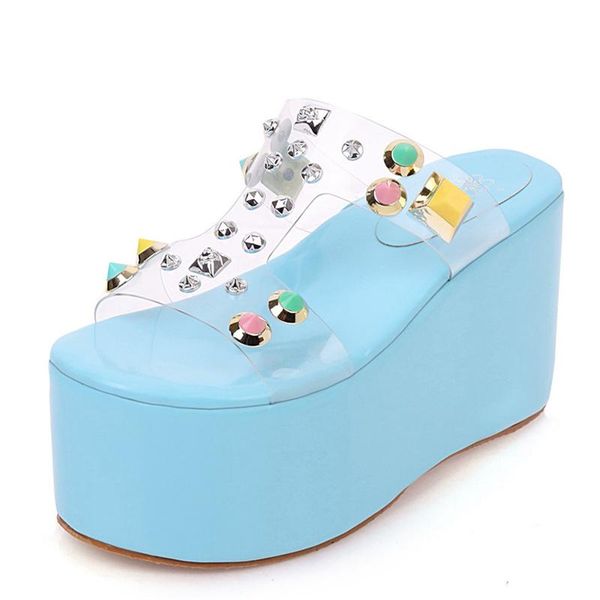 slippers thick bottom platform women sandals summer beach shoes fashion blue yellow pvc transparent wedges heel flip flops, Black
slippers thick bottom platform women sandals summer beach shoes fashion blue yellow pvc transparent wedges heel flip flops, Black