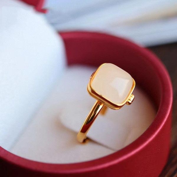 designer original natural hetian jade square opening adjustable sachet ring retro chinese style ladies silver jewelry cluster rings, Golden;silver
designer original natural hetian jade square opening adjustable sachet ring retro chinese style ladies silver jewelry cluster rings, Golden;silver