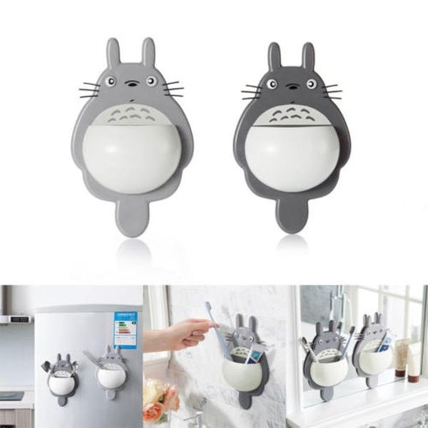 toothbrush holders home bathroom cute totoro multifunctional plastic holder with suction cup 15.1*5.4*24.4cm 
toothbrush holders home bathroom cute totoro multifunctional plastic holder with suction cup 15.1*5.4*24.4cm