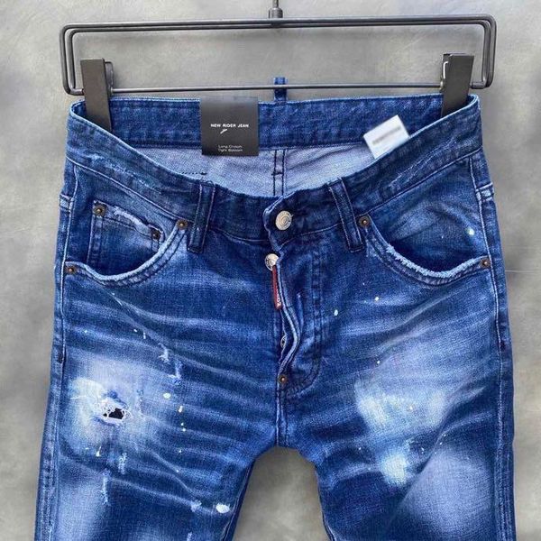 men's jeans european style brand men stretch pants slim biker denim straight trousers hole blue for 009
men's jeans european style brand men stretch pants slim biker denim straight trousers hole blue for 009