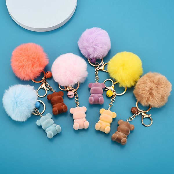 2021 fashion keychain new creative sitting posture flocking hair ball key ring cute animal bear cartoon doll pendant, Slivery;golden
2021 fashion keychain new creative sitting posture flocking hair ball key ring cute animal bear cartoon doll pendant, Slivery;golden